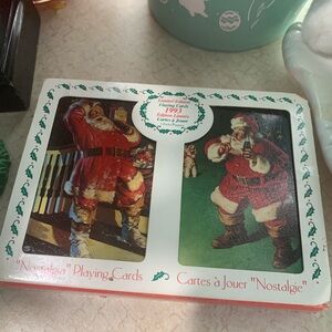 Vintage Santa Playing Cards Set